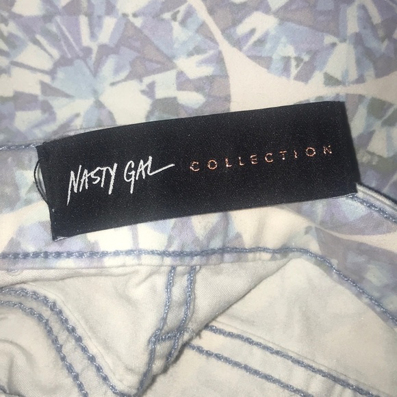 Nasty Gal Diamond-Print Jeans - Picture 3 of 6